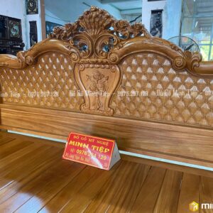 GIƯỜNG HOA HỒNG TRÁM GỖ GÕ