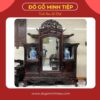 TỦ CHÙA VUÔNG ĐỤC CẢNH CHIM HOA