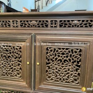 BÀN TRIỆN HUẾ TAI CONG 2 CÁNH GỖ GỤ