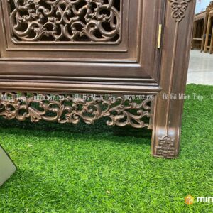BÀN TRIỆN HUẾ TAI CONG 2 CÁNH GỖ GỤ