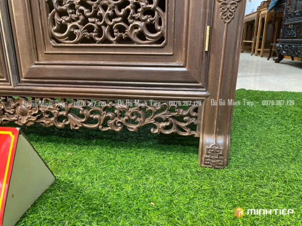 BÀN TRIỆN HUẾ TAI CONG 2 CÁNH GỖ GỤ