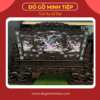 BÌNH PHONG KHẢM CHIM HOA GỖ GỤ