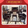 BỘ GHẾ VÁCH TRIỆN DẮT GỖ GỤ