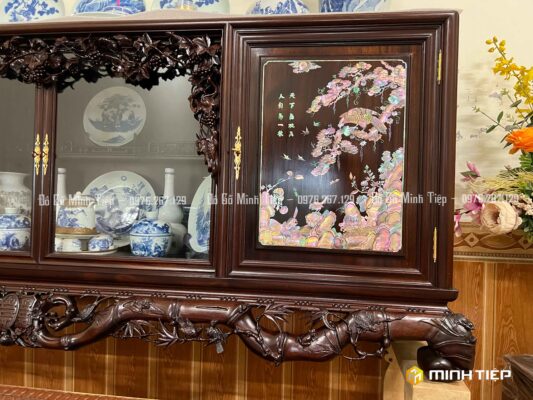 TỦ CHÈ NÈO NHO SÓC BỆ TRÚC GỖ GỤ