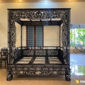 GIƯỜNG LONG SÀNG GỖ GỤ KHẢM ỐC