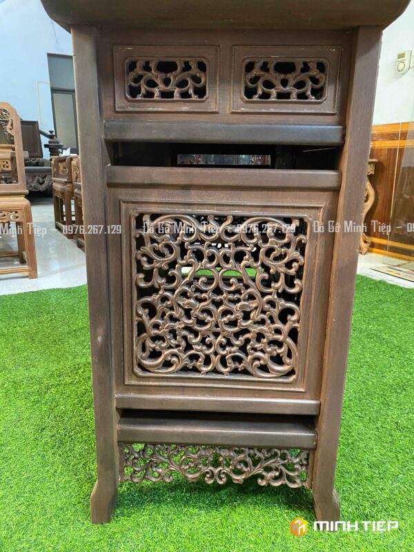 BÀN TRIỆN HUẾ TAI CONG 2 CÁNH GỖ GỤ