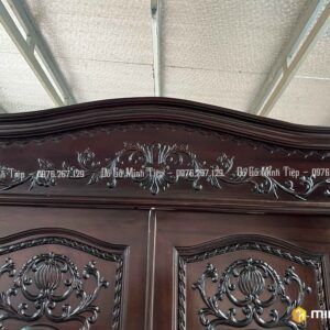 TỦ QUẦN ÁO GỖ GỤ 3 BUỒNG 4 CÁNH