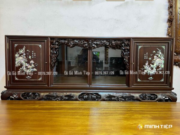 TỦ CHÈ CÁNH MAI TREO NÈO NGŨ PHÚC