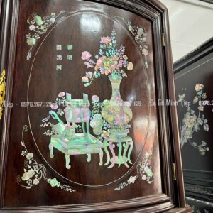 TỦ CHÈ CÁNH CONG KHẢM ĐÔNG BÍCH