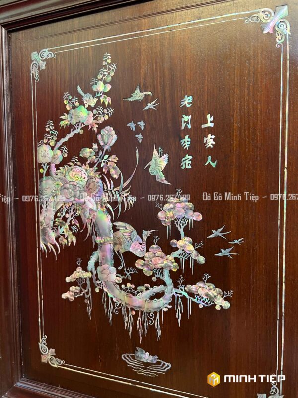 TỦ CHÈ CÁNH MAI TREO NÈO NGŨ PHÚC