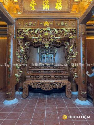 SẬP THỜ MAI CÀI THỌ TAM CẤP GỖ GÕ