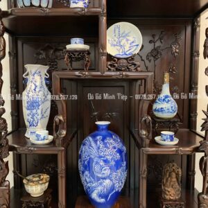 Tủ Bày đồ chạm trúc ma điểu