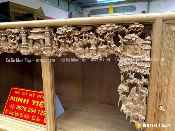 TỦ CHÈ TÍCH VĂN VƯƠNG GỖ GỤ TRẦN MỘC