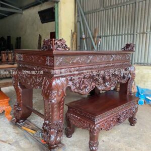 SẬP THỜ ĐỤC SEN GỖ GỤ CHÂN 24