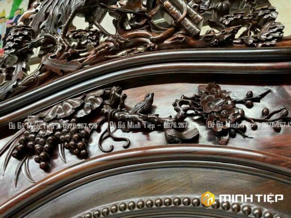TỦ CHÙA VUÔNG ĐỤC CẢNH CHIM HOA