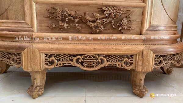 TỦ CHÙA BẦU ĐỤC CHIM HOA