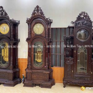 ĐỒNG HỒ GỖ CẨM MÁY CƠ ĐỨC