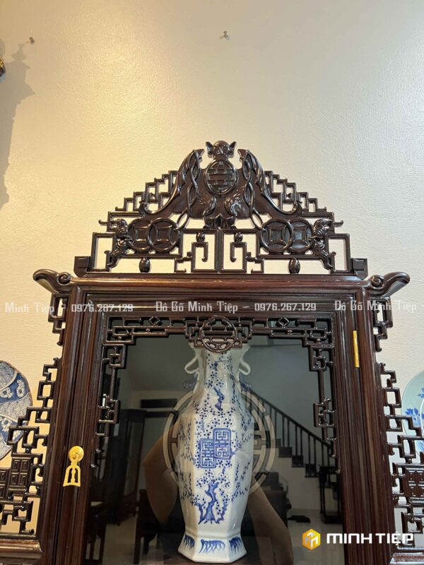 TỦ BÀY ĐỒ TRIỆN DƠI GỖ GỤ