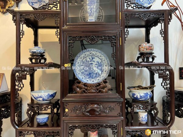 TỦ BÀY ĐỒ TRIỆN DƠI GỖ GỤ