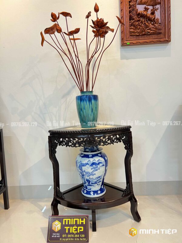 ĐÔN GÓC CHẠM MAI GỖ GỤ