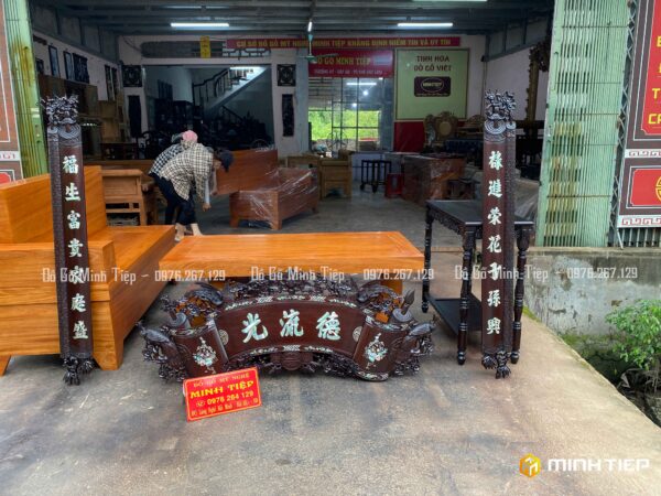 CUỐN THƯ MAI THỌ KHẢM ỐC 1M55 GỖ GỤ