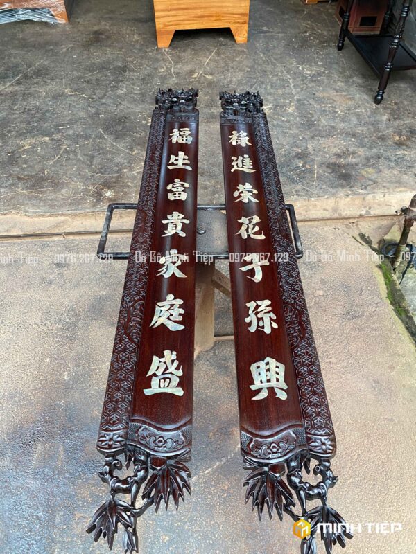CUỐN THƯ MAI THỌ KHẢM ỐC 1M55 GỖ GỤ