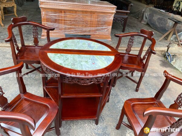 BỘ BÀN GHẾ GÓC GỖ GỤ