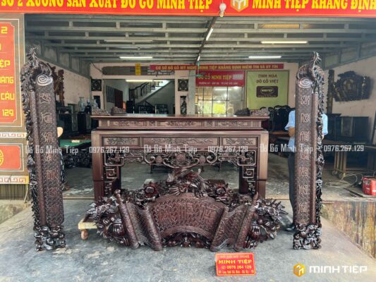 CUỐN THƯ PHƯỢNG GỖ GỤ