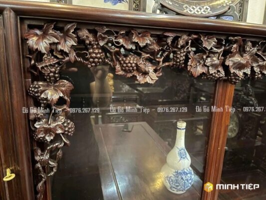 TỦ CHÈ CÁNH ĐÔNG BÍCH GỖ GỤ