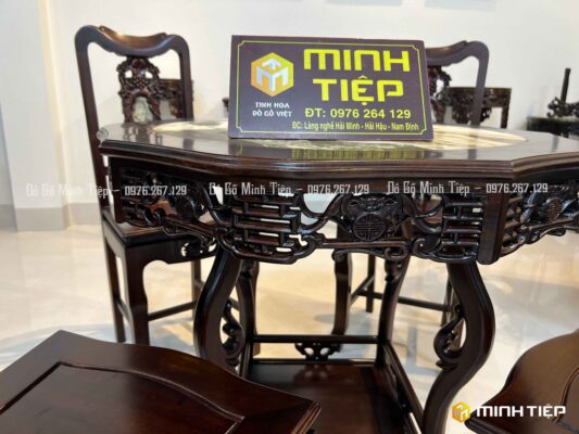 BỘ GHẾ NỮ TỰA NHO 5 MÓN GỖ GỤ