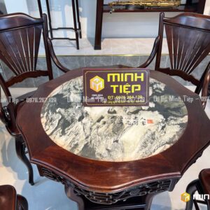 BỘ GHẾ RẺ QUẠT 5 MÓN GỖ GỤ
