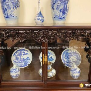 TỦ CHÈ CÁNH VĂN VƯƠNG NÈO HỒNG CHĨ BỆ NGŨ PHÚC