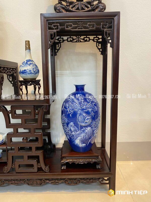 KỆ NHỊ SƠN GỖ GỤ