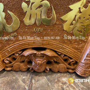 CUỐN THƯ CÂU ĐỐI PHƯỢNG GỖ GÕ
