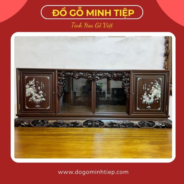 TỦ CHÈ CÁNH MAI TREO NÈO NGŨ PHÚC