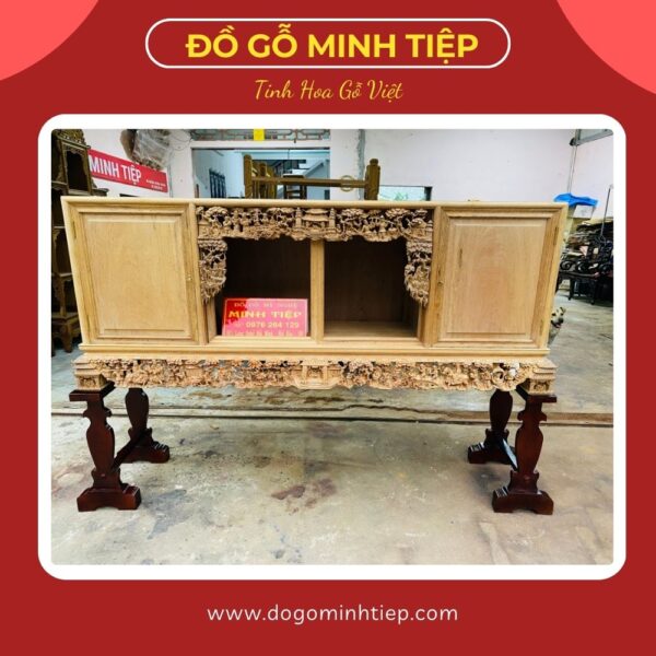TỦ CHÈ TÍCH VĂN VƯƠNG GỖ GỤ TRẦN MỘC