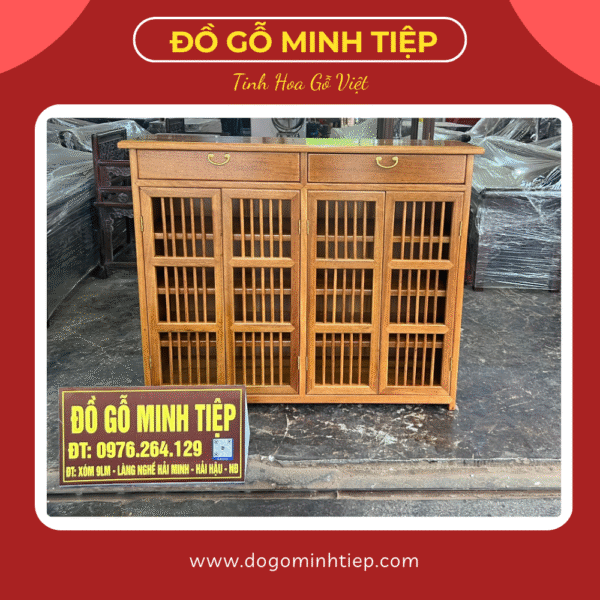 TỦ ĐỂ DÀY DÉP GỖ GỤ