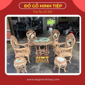 BỘ GHẾ TRÚC ĐƠN TRẦN MỘC GỖ GỤ