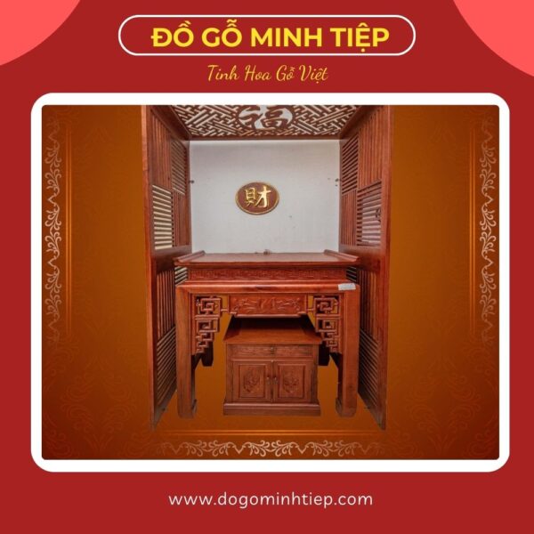 Bàn Thờ Đục Thủng Gỗ Hương 107_67_127 - 21tr