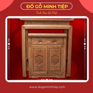 Bàn Thờ Mâm Trượt Gỗ Sồi