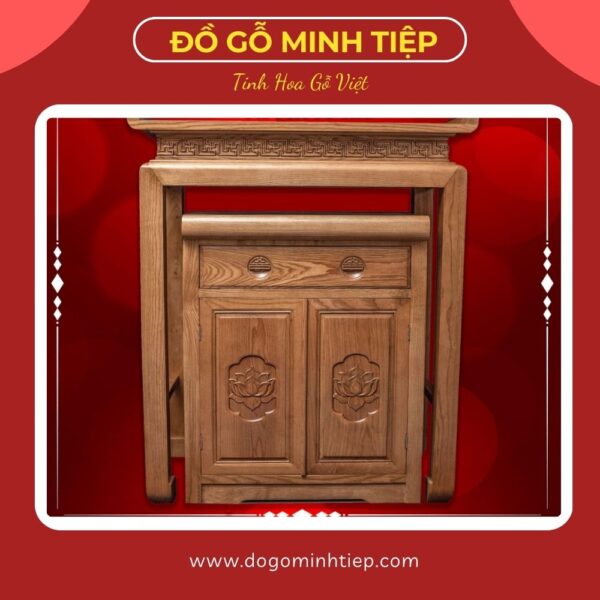 Bàn Thờ Mâm Trượt Gỗ Sồi