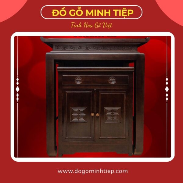 BÀN THỜ MÂM TRƯỢT GỖ ĐỎ