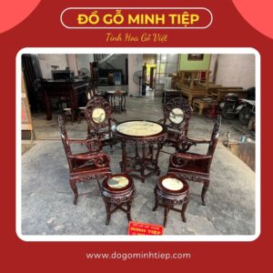 Bộ Ghế Trúc Đơn gỗ Gụ