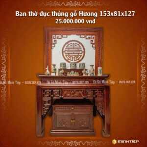 Bàn Thờ Đục Thủng Gỗ Hương 153_81_127 - 25tr