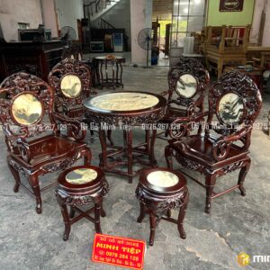 Bộ Ghế Trúc Đơn gỗ Gụ