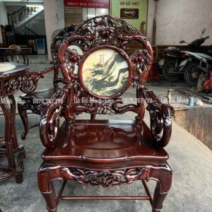 Bộ Ghế Trúc Đơn gỗ Gụ