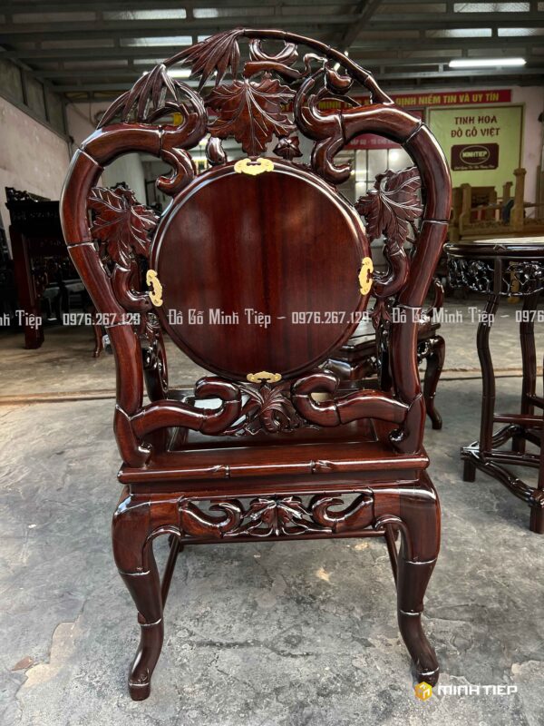 Bộ Ghế Trúc Đơn gỗ Gụ