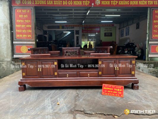 KỆ TIVI TRƠN GỖ GỤ
