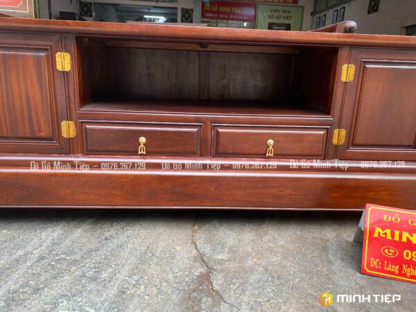 KỆ TIVI TRƠN GỖ GỤ