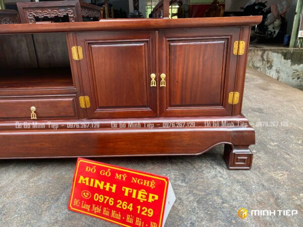 KỆ TIVI TRƠN GỖ GỤ